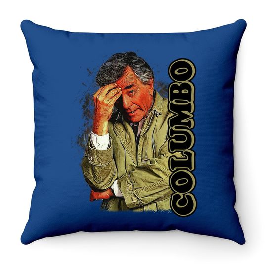 Columbo Detective Movie 80s  throw Pillow