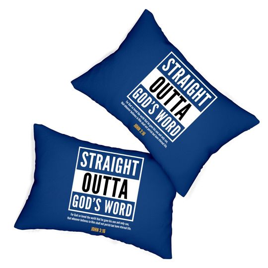 Straight Putta Gods Word Christian Lumbar Pillow