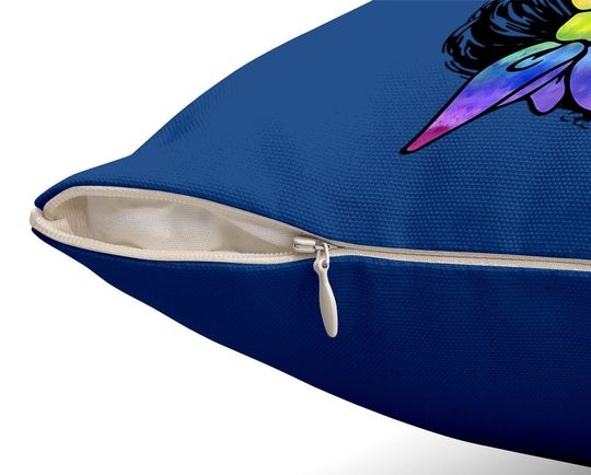 Ph Free Mom Hugs Messy Bun Lgbt Pride Rainbow Throw Pillow