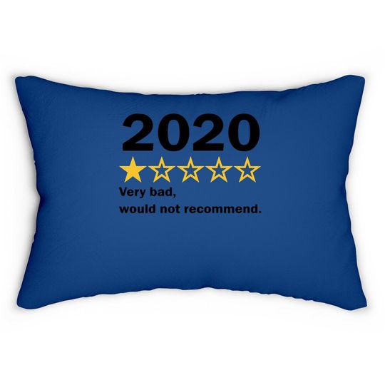 2020 Review Funny New Years Eve 2021 Lumbar Pillow