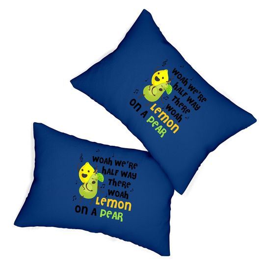 Lemon On A Pear | Funny Foodie Lumbar Pillow