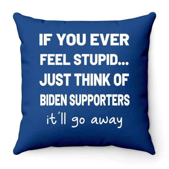 Joe Biden Funny Humor Trump 2024 Political Funny Biden Throw Pillow