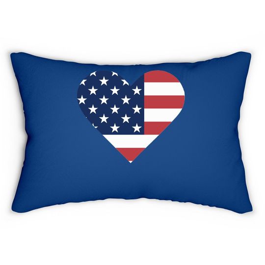 American Flag Lumbar Pillow 4th Of July Patriotic Lumbar Pillow Independence Day Stars Stripes Print Lumbar Pillow Tops