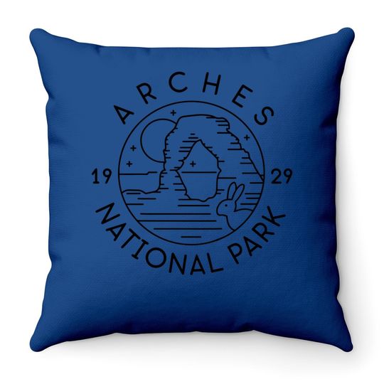 Arches National Park 1929 Moab Utah Throw Pillow