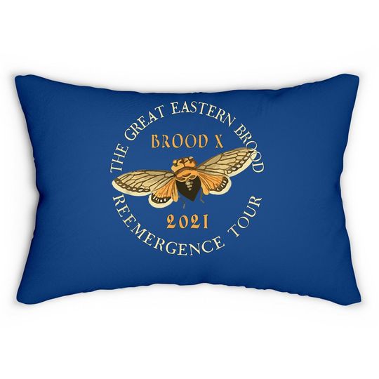 Cicada Lumbar Pillow The Great Eastern Brood X 2021 Reemergence Tour