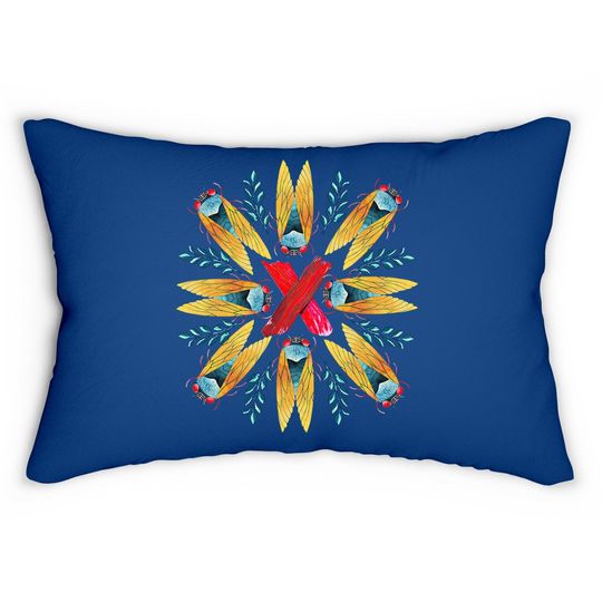 Cicada Mandala Brood X 2021 Lumbar Pillow