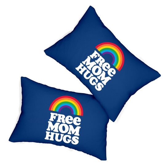 Free Mom Hugs Short Sleeve Lumbar Pillow