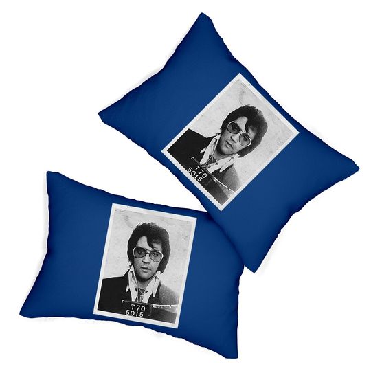 Elvis Presley Mugshot Poster Lumbar Pillow