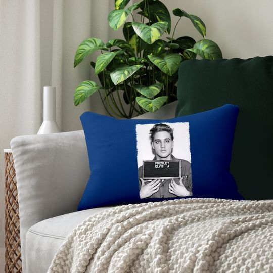 Elvis Presley Army Mug Shot Lumbar Pillow