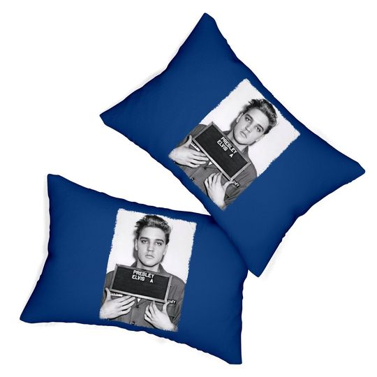 Elvis Presley Army Mug Shot Lumbar Pillow