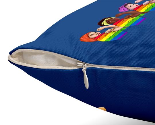 Human Rights Throw Pillow Rainbow Lgbtq Pride Rosie Riveter Throw Pillow