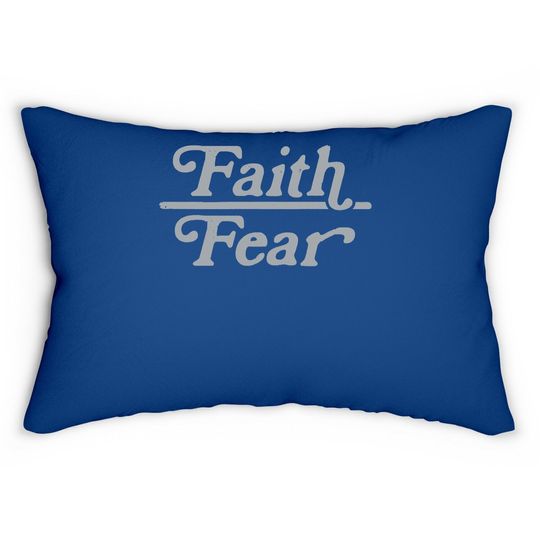Faith Over Fear Lumbar Pillow Cute Religion Faithful Empowerment Novelty Lumbar Pillow