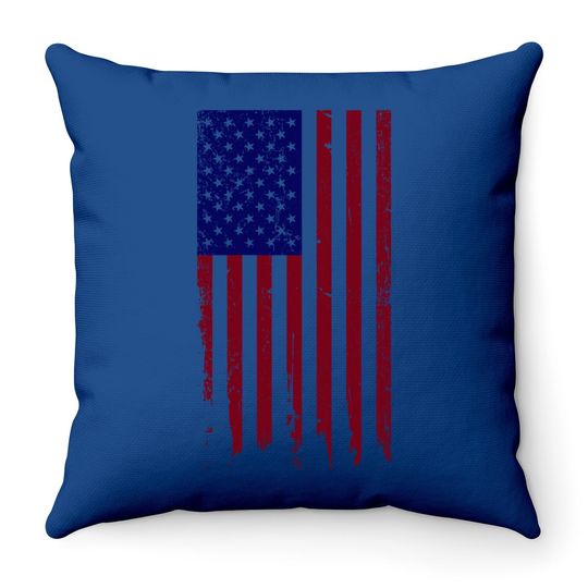 Throw Pillow America Patriotic Flag