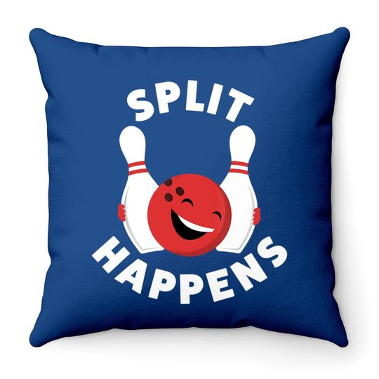Split Happens | Funny Bowling Throw Pillow For And Throw Pillow
