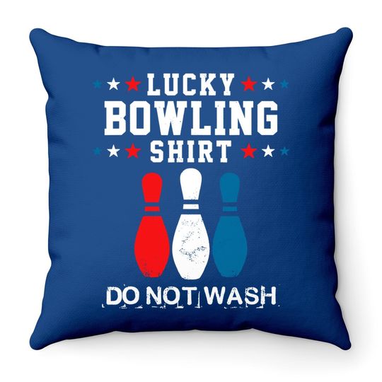 Lucky Bowling Gift Throw Pillow For Husband Dad Or Boys