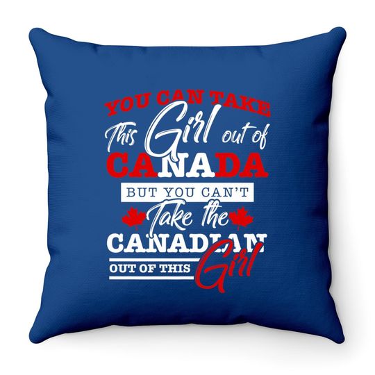 Canadian Girl Gifts Maple Leaf Canada Throw Pillow