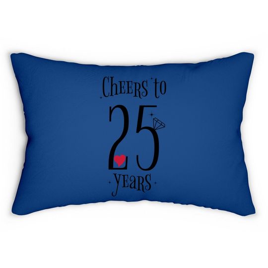 Discover Cheers To 25 Years - 25th Wedding Anniversary Lumbar Pillow