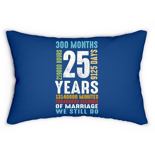25 Years Wedding Anniversary Costume Couple Matching Lumbar Pillow