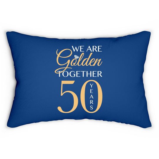 Romantic Lumbar Pillow For Couples - 50th Wedding Anniversary Lumbar Pillow