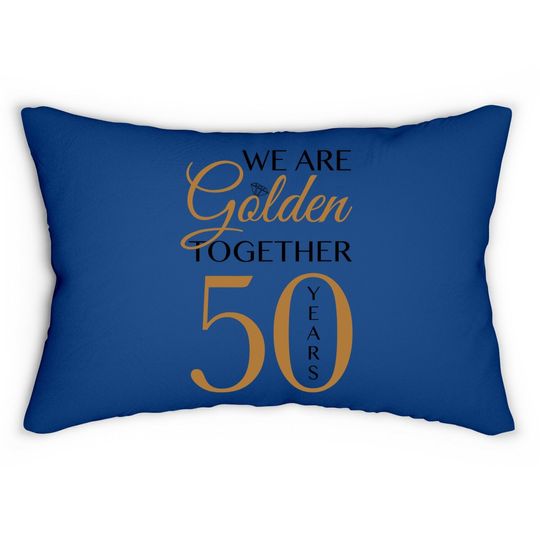 Romantic Lumbar Pillow For Couples - 50th Wedding Anniversary Lumbar Pillow