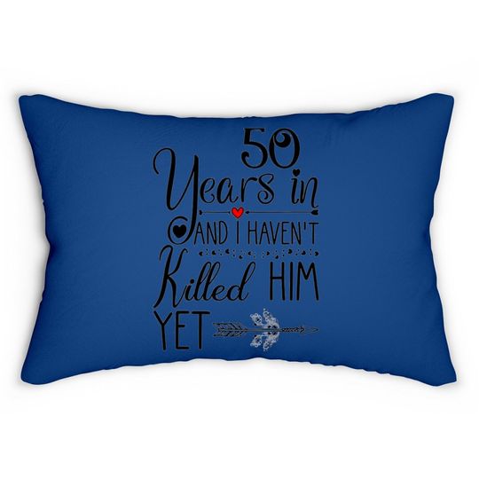 50th Wedding Anniversary Gift For Her 50 Years Of Marriage Premium Lumbar Pillow