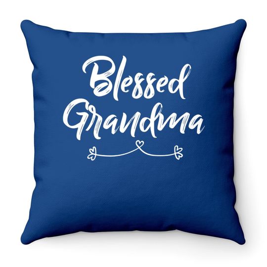 Grandma Throw Pillow Gift: Blessed Grandma Throw Pillow
