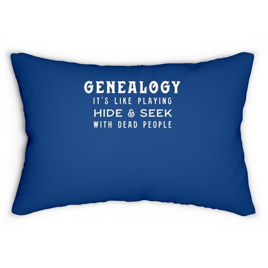 Genealogy Lumbar Pillow, Playing Hide & Seek, Genealogist Gift Lumbar Pillow