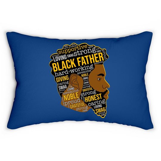 Black Father King Afro African Man Lumbar Pillow