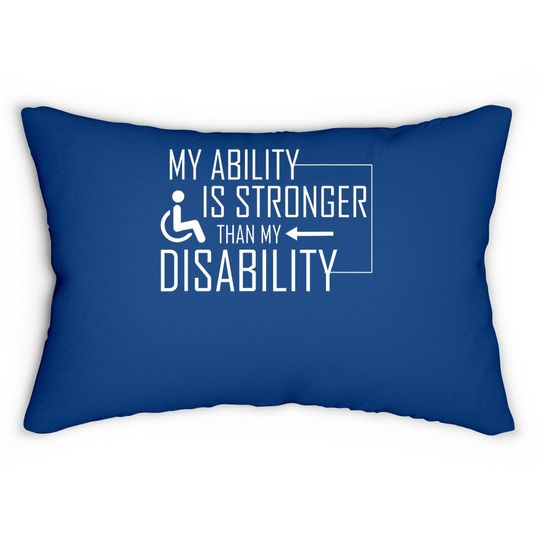 Funny Handicap Wheelchair Apparel Disability Amputee Lumbar Pillow