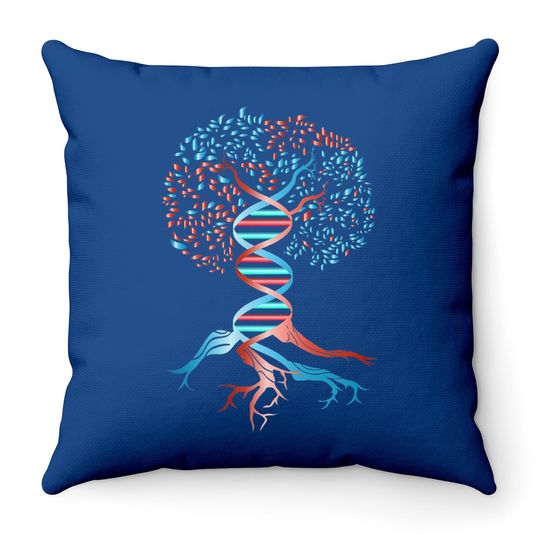 Dna Tree Of Life Funny Dna Throw Pillow Throw Pillow