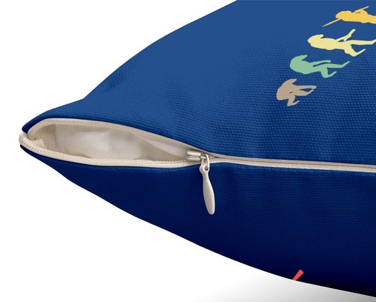 Retro Skiing Evolution Gift For Skiers Throw Pillow