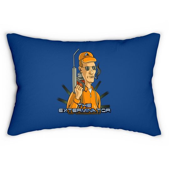 King Of The Hill Dale Gribble The Exterminator Dale Terminator Movie Mashup Lumbar Pillow