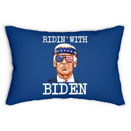 Ridin With Biden Vote Pro Joe Biden For President 2020 Lumbar Pillow