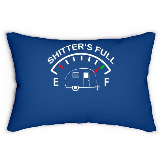 Discover Shitters Full Funny Camper Rv Camping Lumbar Pillow