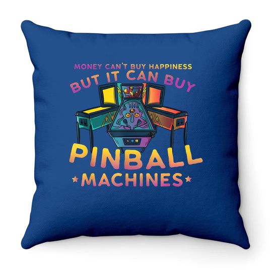 Retro Vintage Arcade Gift - Or Pinball Throw Pillow