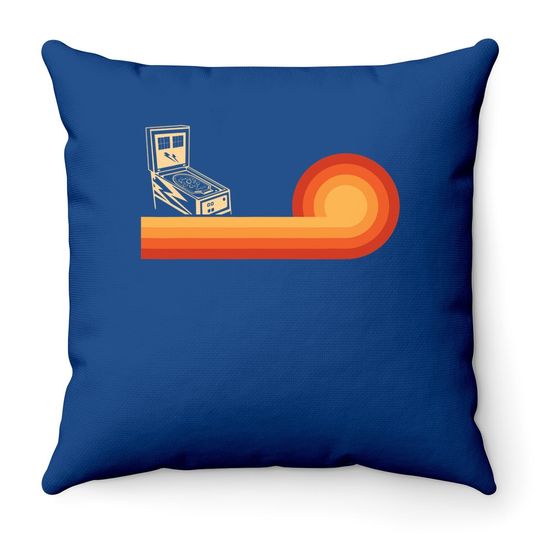 Classic Retro Pinball Throw Pillow For Vintage Arcade Gifts Throw Pillow