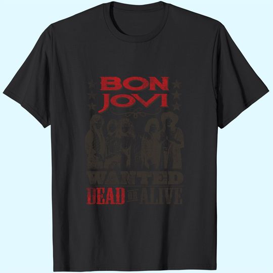 Bon Jovi Cowboy Wanted Dead Or Alive T-Shirt