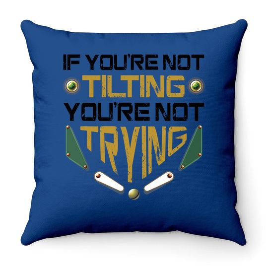 Pinball Funny Retro Vintage Arcade Game Machine Lover Gift Throw Pillow