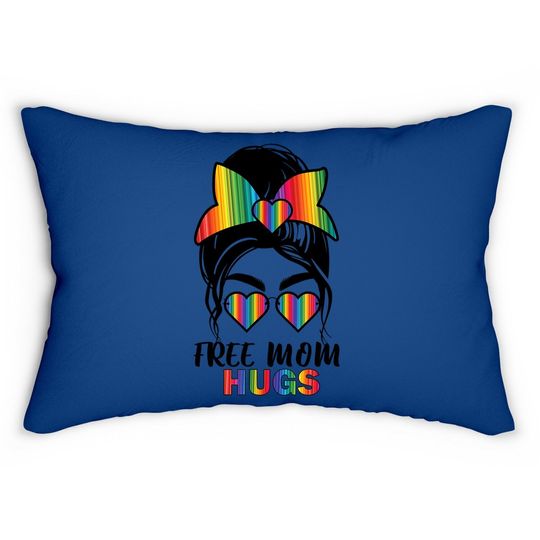 Free Mom Hugs Lumbar Pillow
