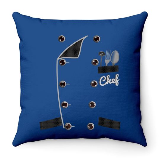 Chef Tuniform Jacket Faux Funny Cook Throw Pillow For Cooking