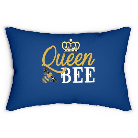 Queen Bee Crown Lumbar Pillow Cute Gift For Woman Beekeeper Lumbar Pillow