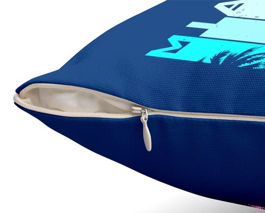 Throw Pillow Retro Miami Florida Beach