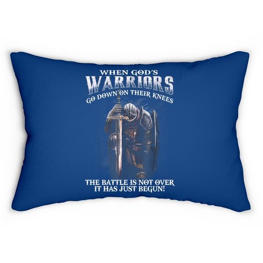 When God Is Warriors Go Down On Their Knees Lumbar Pillow