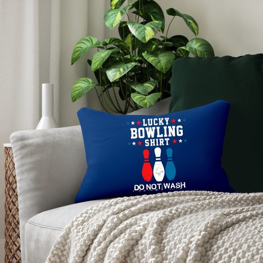 Lucky Bowling Gift Lumbar Pillow For Husband Dad Or Boys