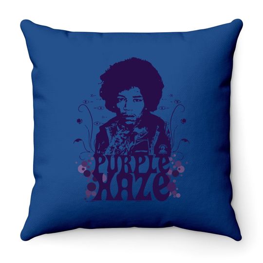 Jimi Hendrix - Purple Haze Throw Pillow