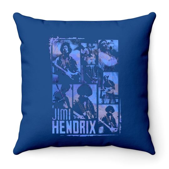 Jimi Hendrix - Boxes Throw Pillow