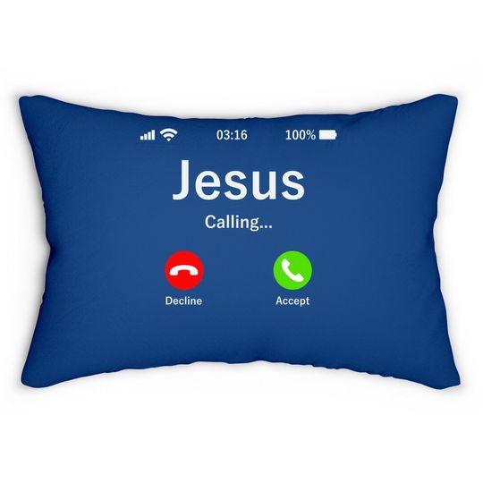Jesus Is Calling - Christian Lumbar Pillow