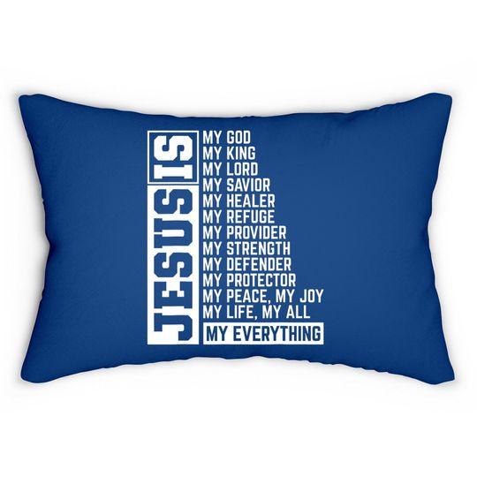 Faith Cross Christian Religious Jesus Lord Gift Jesus Lumbar Pillow