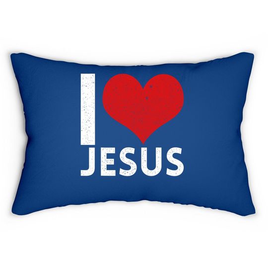 I Love Jesus Lumbar Pillow
