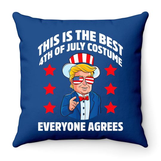 Patriotic Trump This Is The Best 4th July Costume Throw Pillow